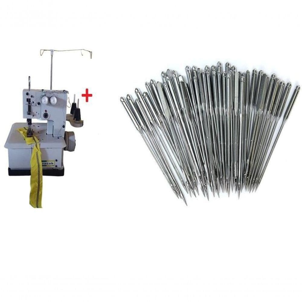 Colarete 2 Agulhas Semi Industrial + 50 Agulhas Branco 110v