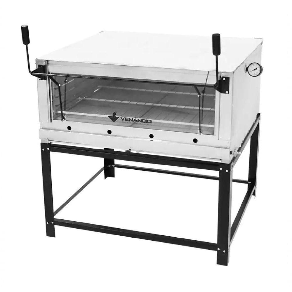 Forno A Gás De Lastro Industrial Roma Inox Firi90 Porta Guilhotina Venâncio