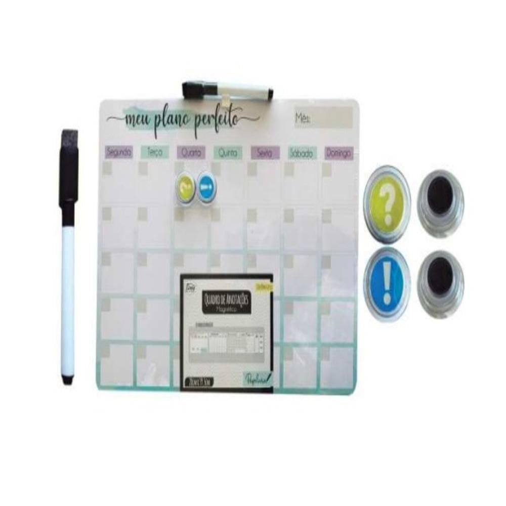Lousa Magnetica Planejamento Mensal Quadro Planner Semanal Tarefas Anotacoes Mural Planejador Diario Com Imas