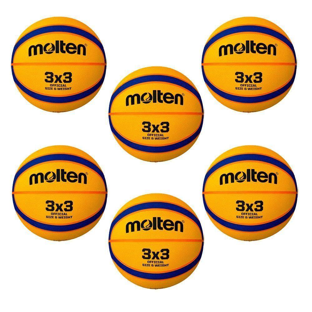 Kit Com 6 Bola(s) Molten Basketball 3x3 Rubber Cover Tamanho único