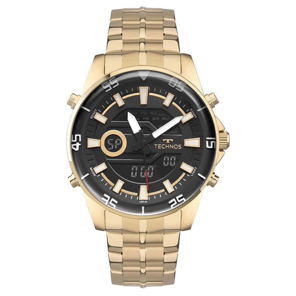 Relógio Technos Masculino Digitech Dourado - Ad1388baa/1p Relógio Technos Masculino Ts Digiana Dourado - Ad1388baa/1p