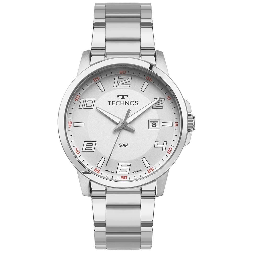 Relógio Technos Masculino Racer Prata - 2315lat/1k Relógio Technos Masculino Racer Basico Prata - 2315lat/1k