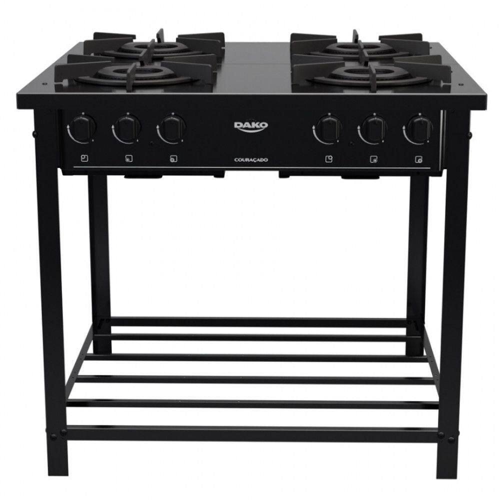 Fogão Dako Industrial 4 Bocas Preto
