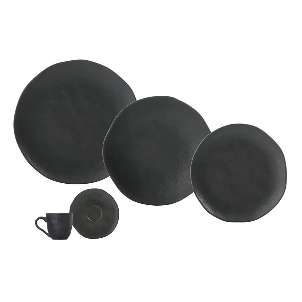 Jogo De Jantar 30pcs Porto Brasil Cerâmico Orgânico Matte