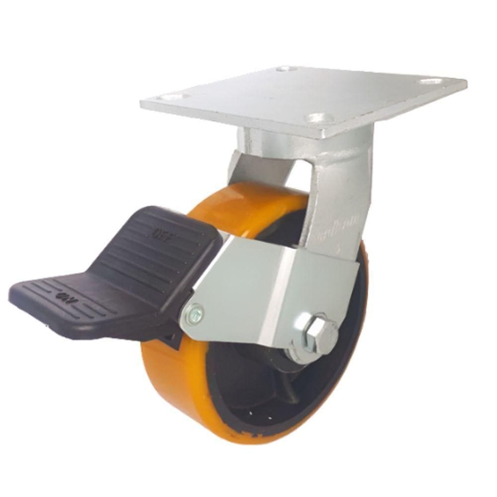 Rodizio Ind Carga Pesada C/Freio6X2 Pol.Roda Ferro700Kg