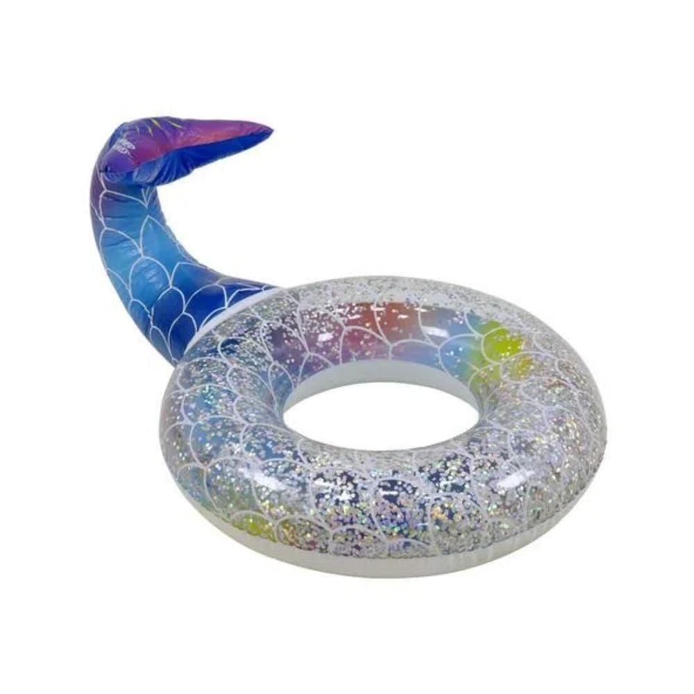 Boia Inflável Cauda De Sereia Com Glitter Piscina água Mar Praia W11355 Bel