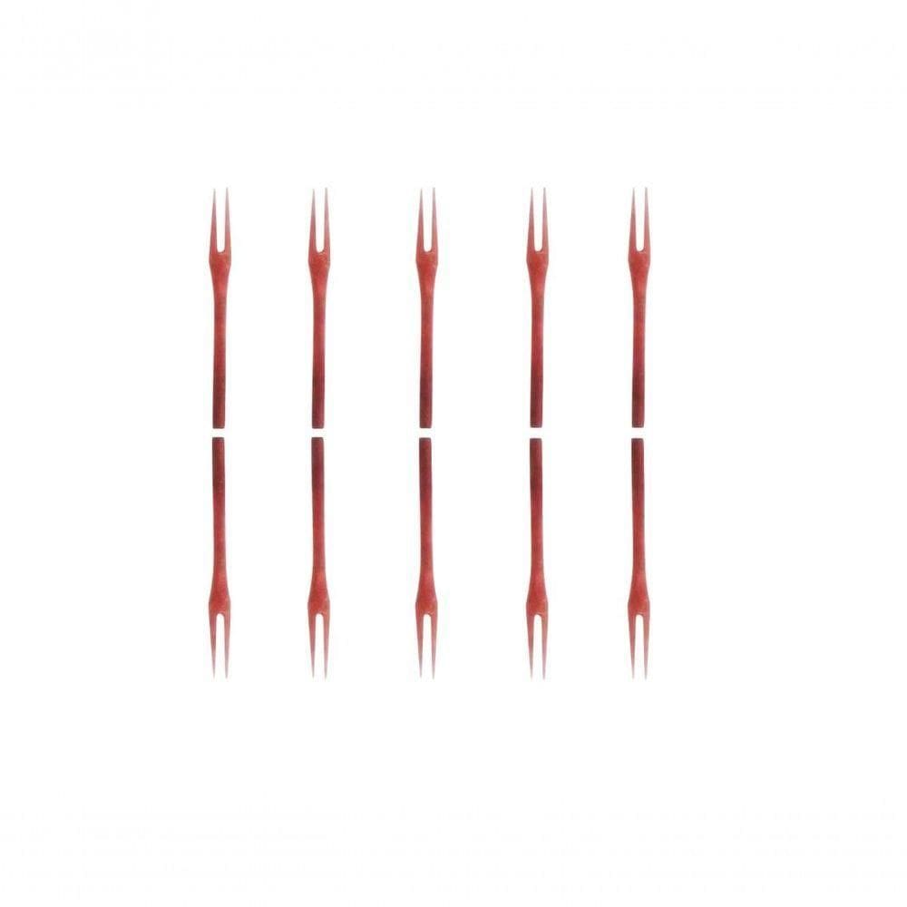 Kit 100 Peças Garfo Petisco Grande De Pau Madeira 22 Cm.