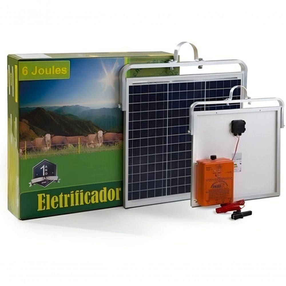 Eletrificador Solar 12v Cerca Rural 120km Zs120i 6 Joules Zebu