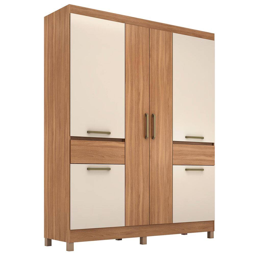 Guarda Roupa Casal Maua com 6 Portas Amendola com Off White - Demobile