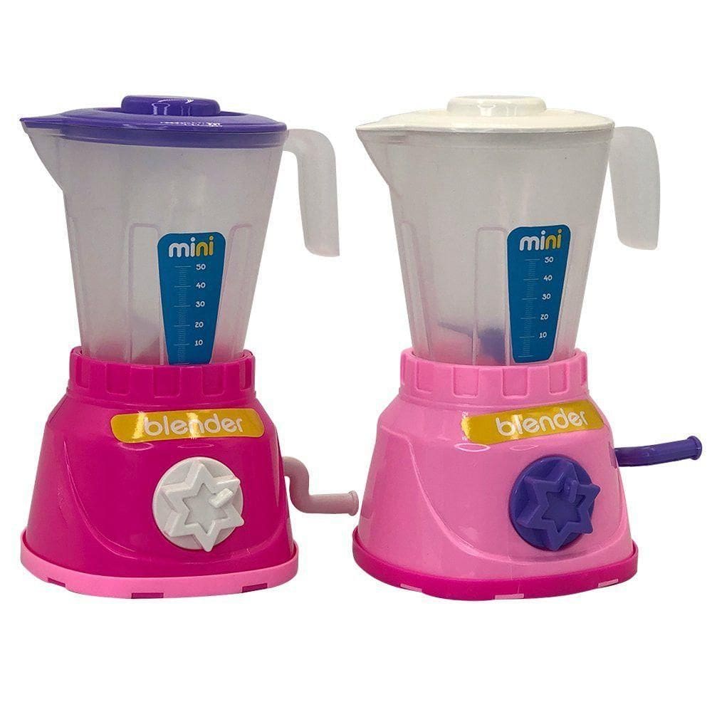 Mini Liquidificador Infantil Com Copo Removível E Manivela Giratória