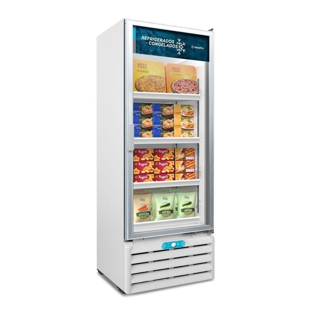 Freezer Conservador Vertical 127v Dupla Ação Porta De Vidro 490 Litros Vf55al - Metalfrio 127v