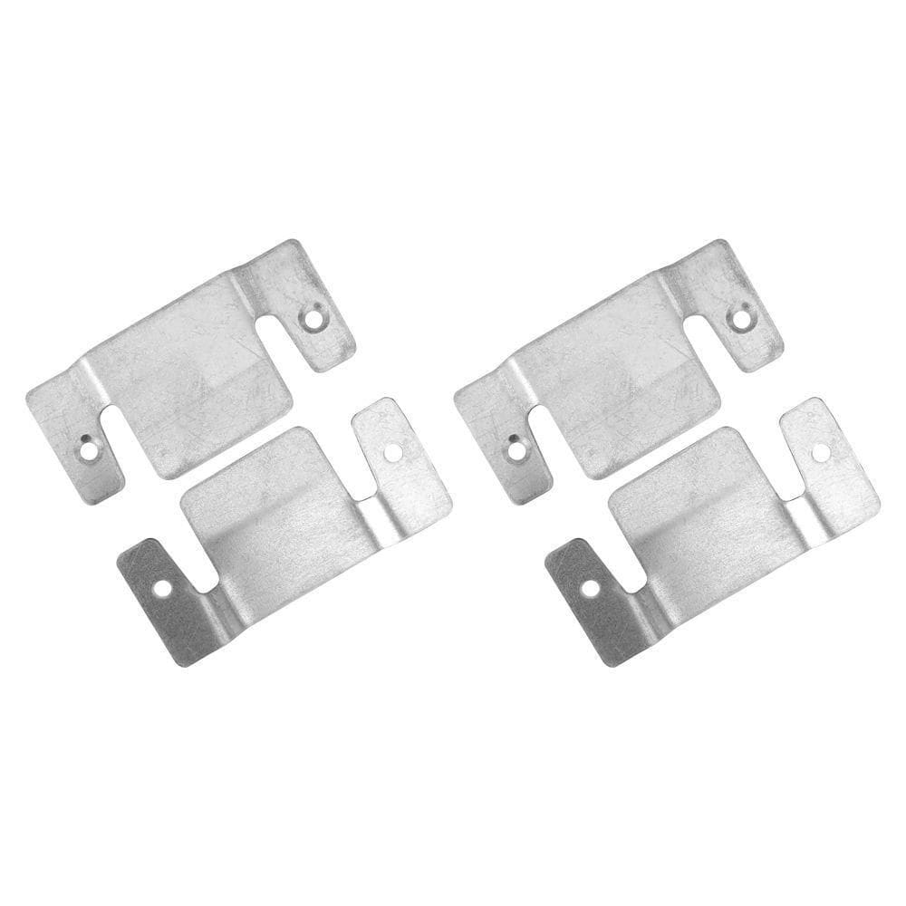 02 Pares Conector De Encaixe Para Móveis Compátivel Sofá Cabeceira Painel Galvanizado - Desk Design