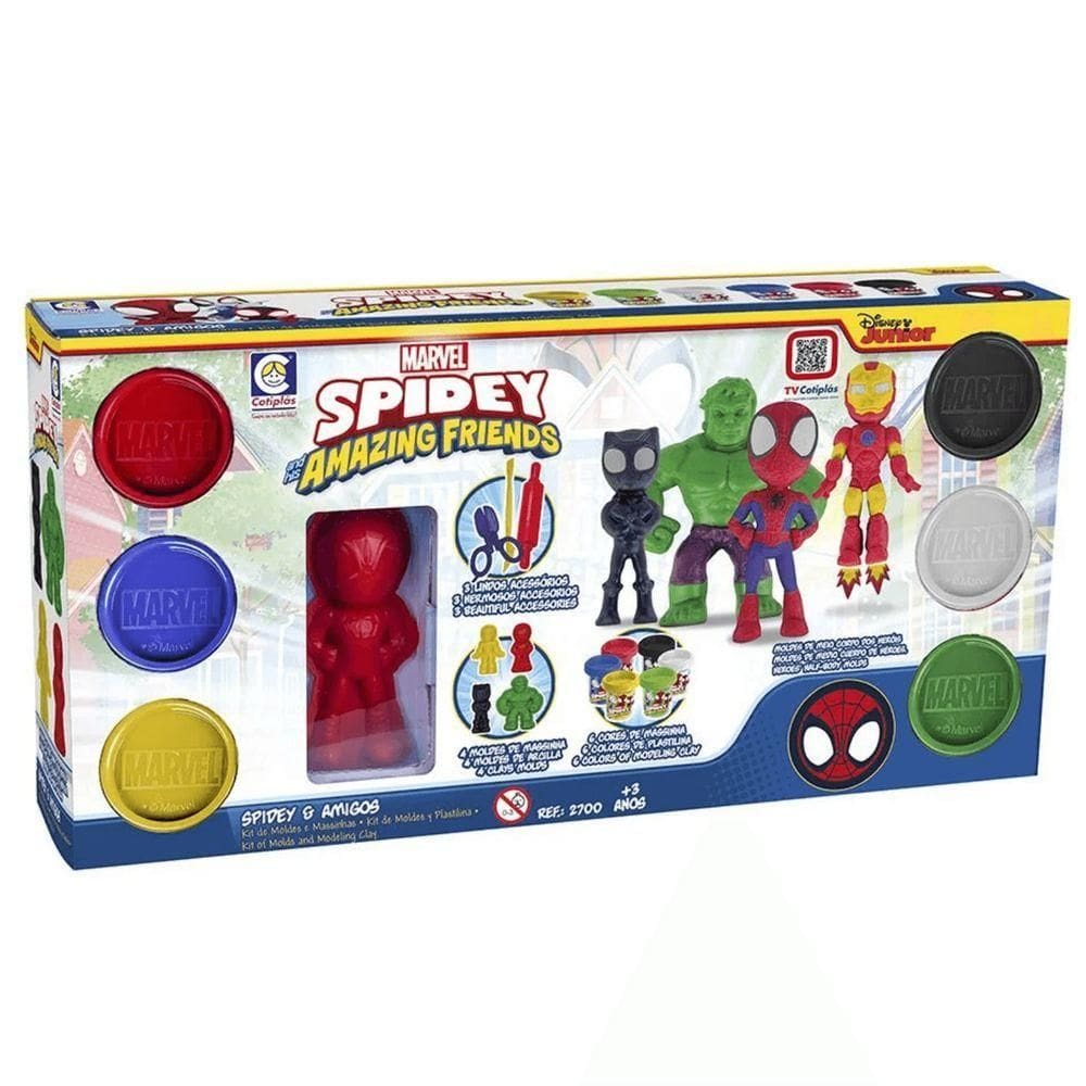 Kit Massinha De Modelar Spidey E Amigos - Cotiplas