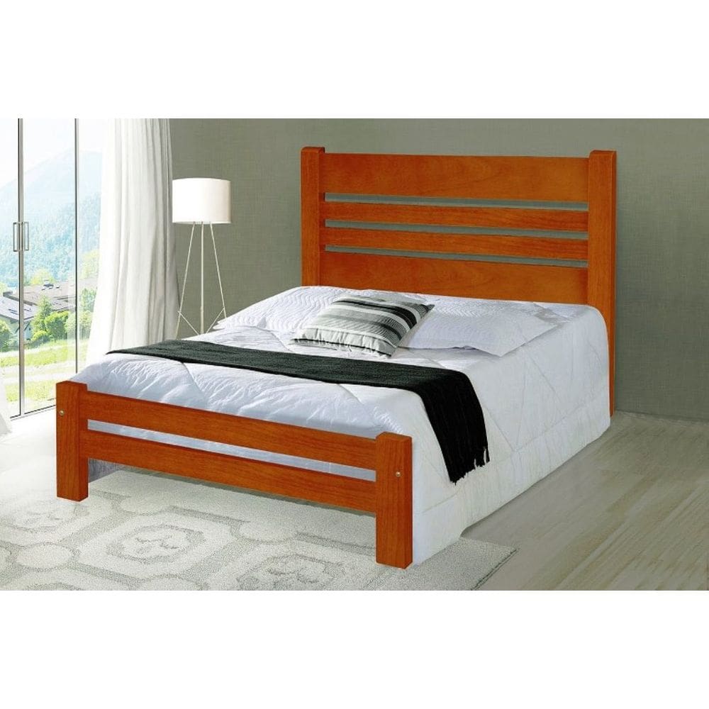 Cama Queen Size Prime de Madeira Maciça Tauari