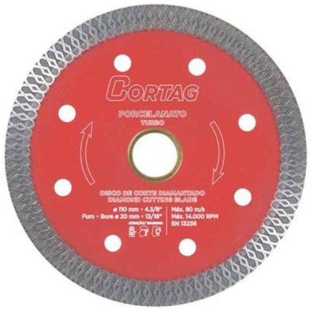 Disco Corte Diamantado Porcelanato Best Quality 110Mm Cortag