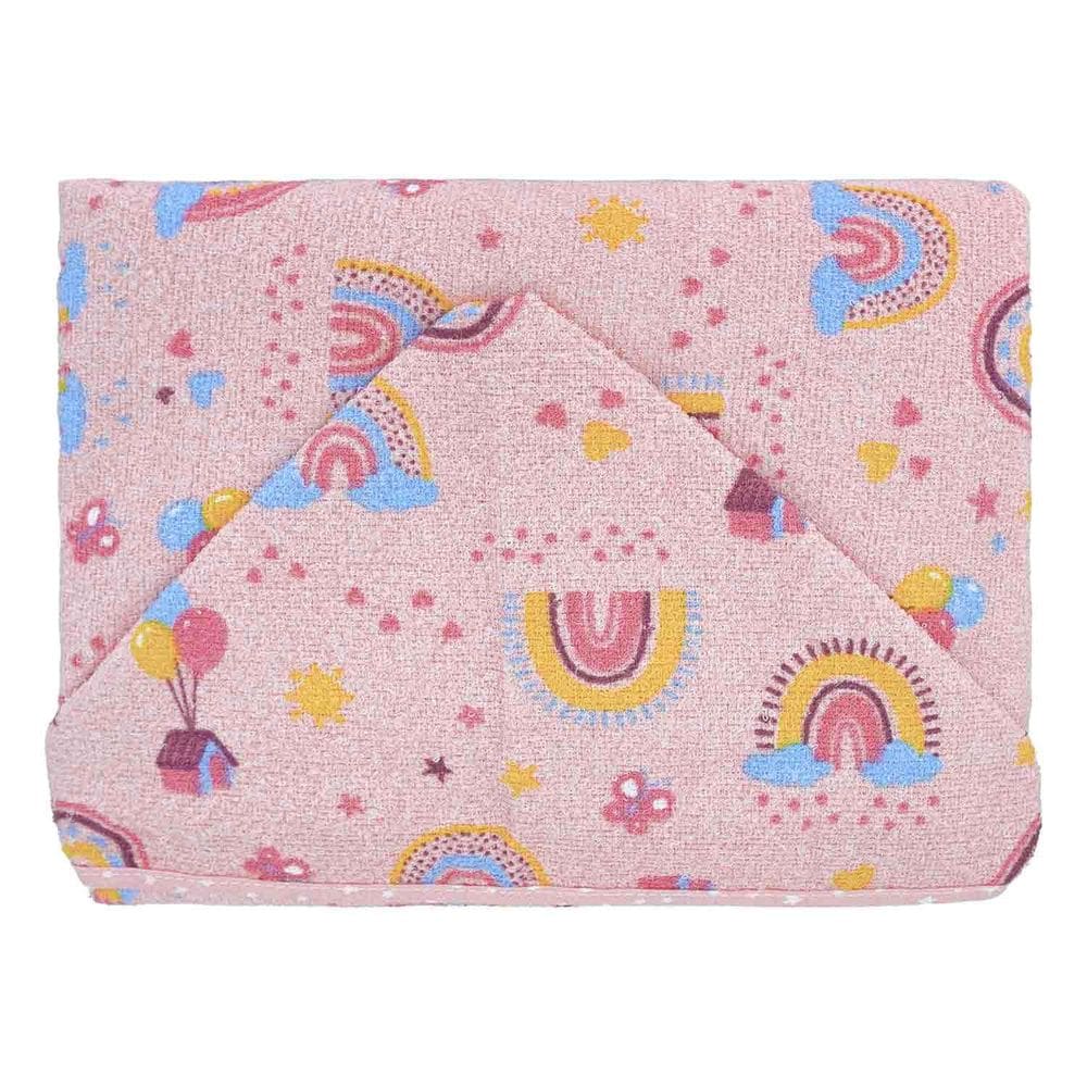 Toalha Estampada Com Capuz com Forro 68 cm x 68 cm