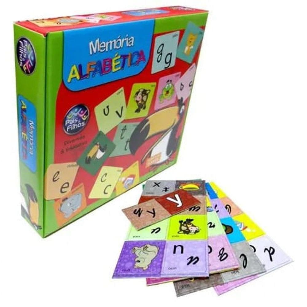 Jogo Pedagógico Memória Alfabética - Pais E Filhos