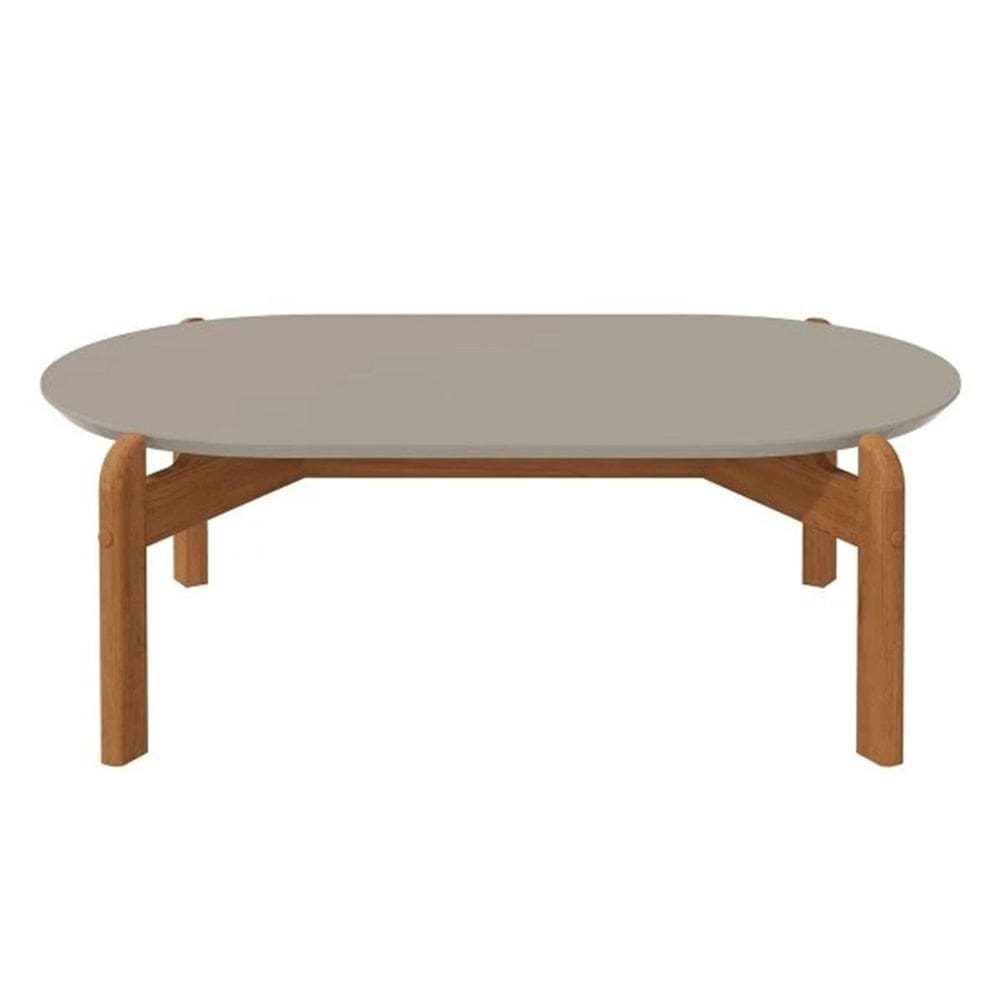 Mesa De Centro Oblonga Off White Cedro CASA D