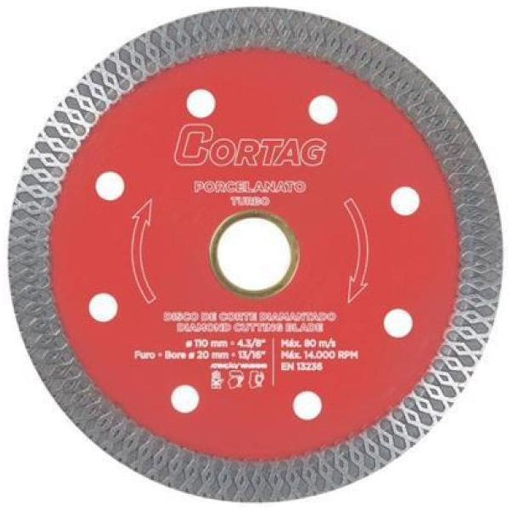 Disco Corte Diamantado Porcelanato Best Quality 110Mm Cortag
