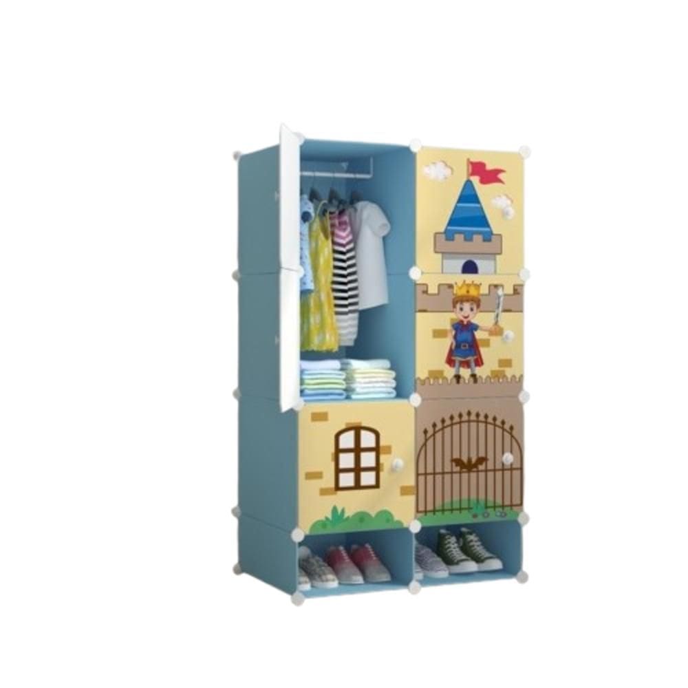 Guarda-Roupa Infantil Modular Castelo com Prateleiras