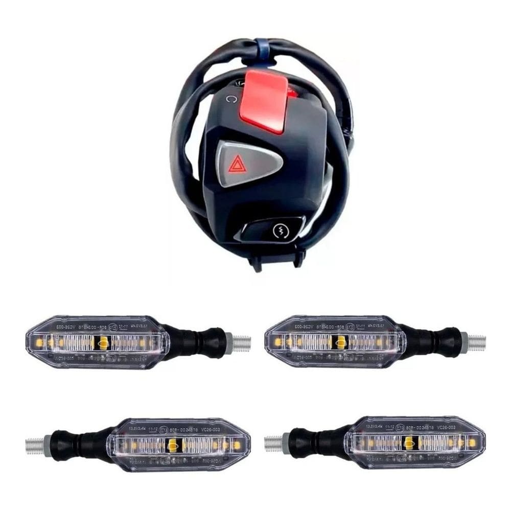 Kit Punho Cb500 + 4 Piscas Led Cb250f Twister Parafuso Cb250