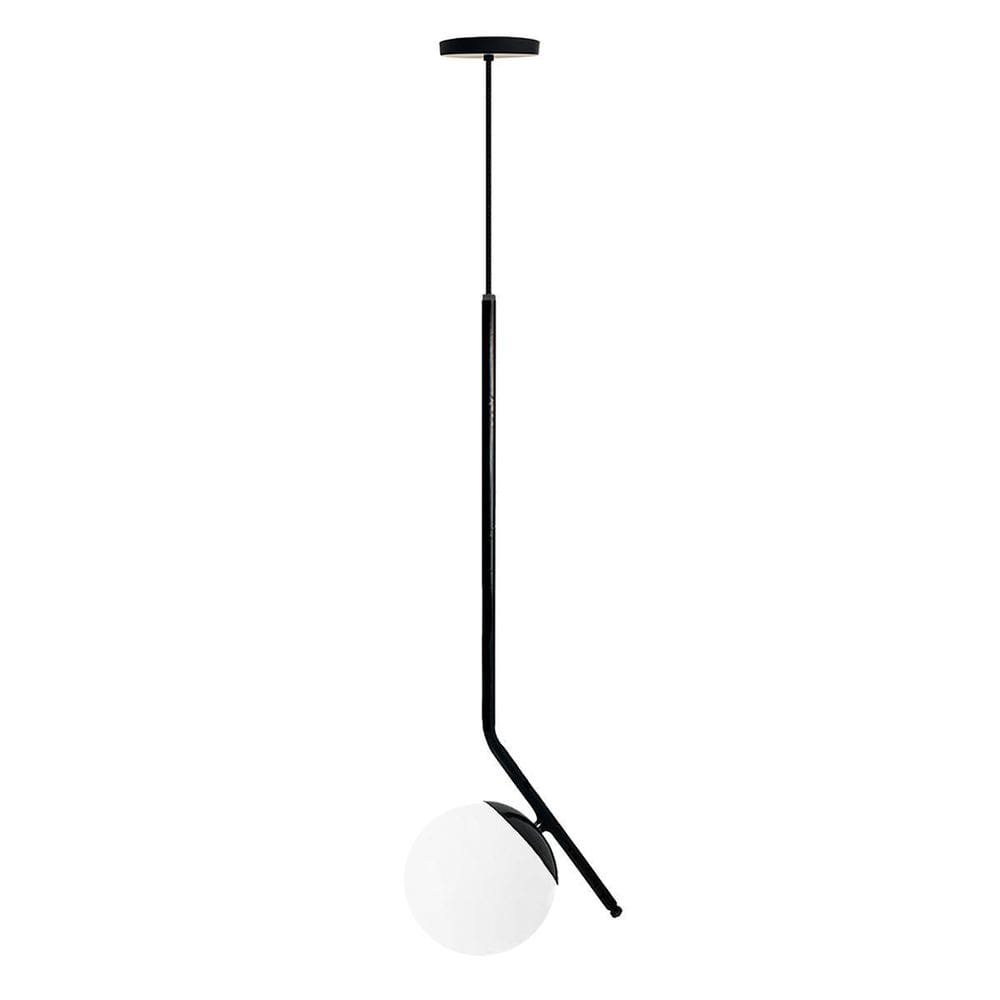 Lustre Pendente Globo 15 Jabuticaba Oslo Preto Fosco Bf Fl