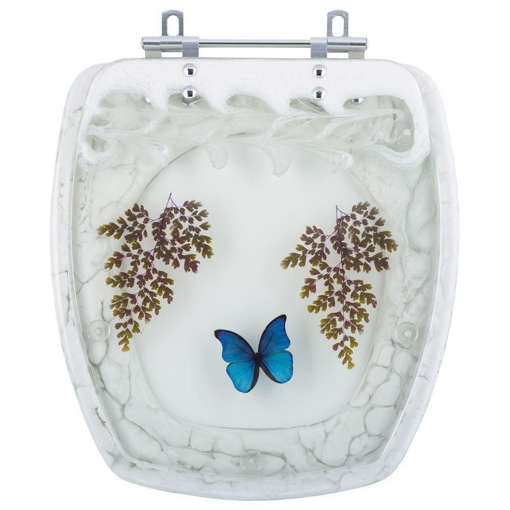 Assento Sanitario Poliester Decorado Borboleta Stylus Para Vaso Celite