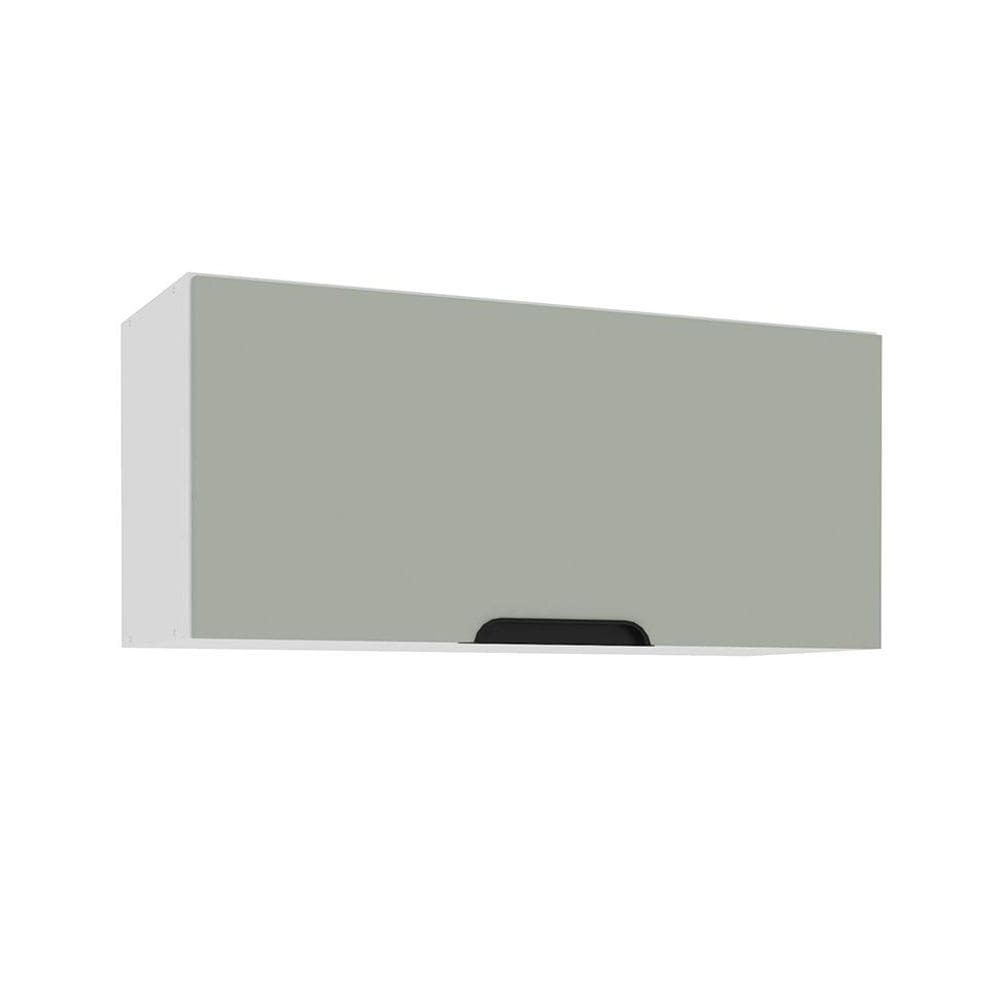 Armário Aéreo Meena 1 Porta Verde e Branco