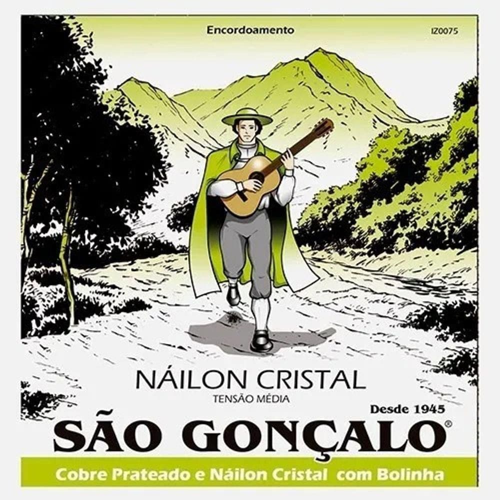 Jogo De Cordas P-violão Nylon Cristal Com Bolinha 0.028 - 0.043 Tensão Média São Gonçalo