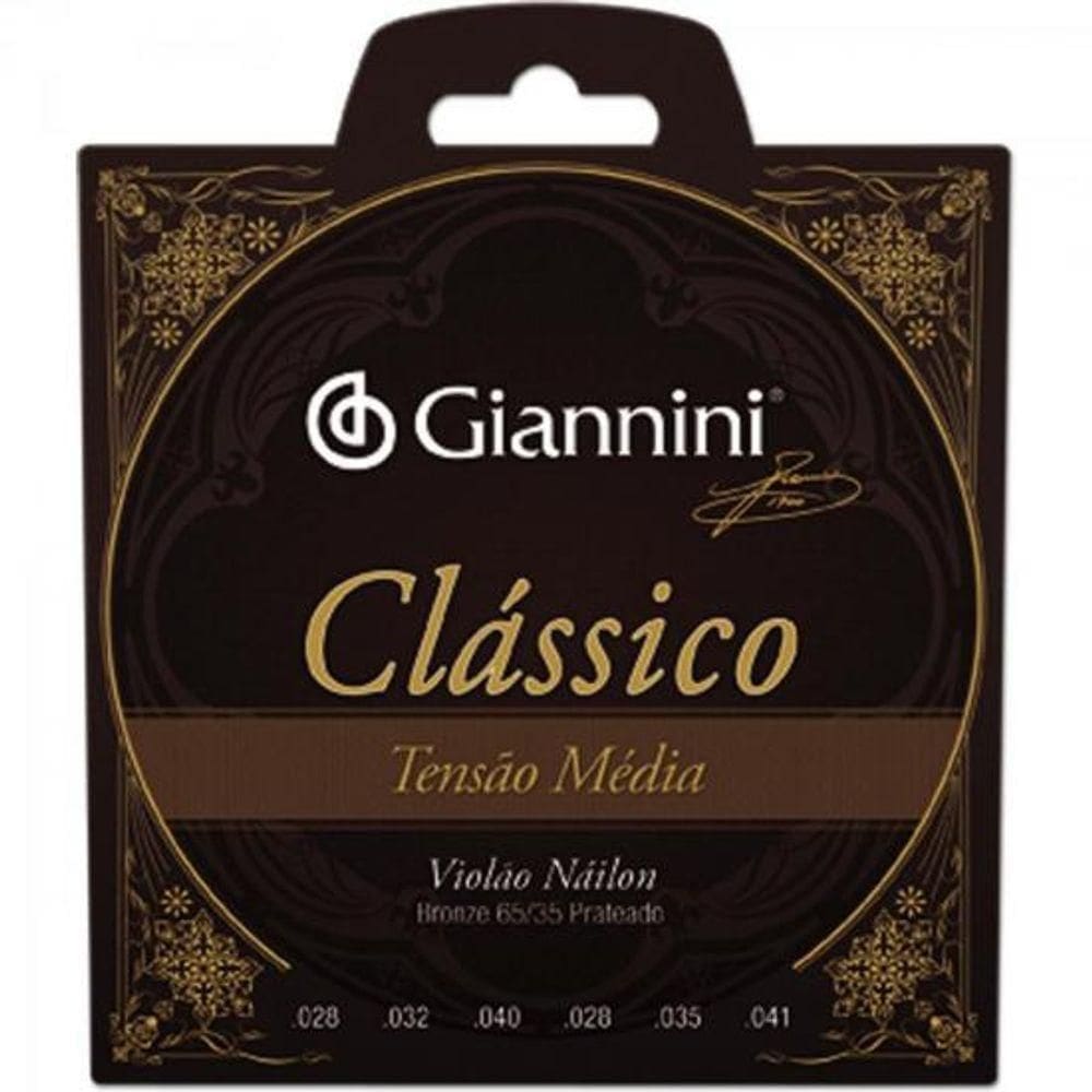Encordoamento Para Violao Genwpm Serie Classico Nylon Media Giannini
