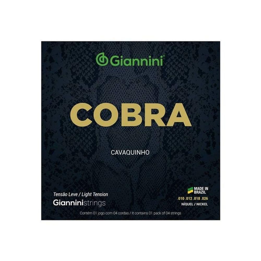 Encordoamento P-cavaquinho Giannini Cobra Niquel Leve Gescl