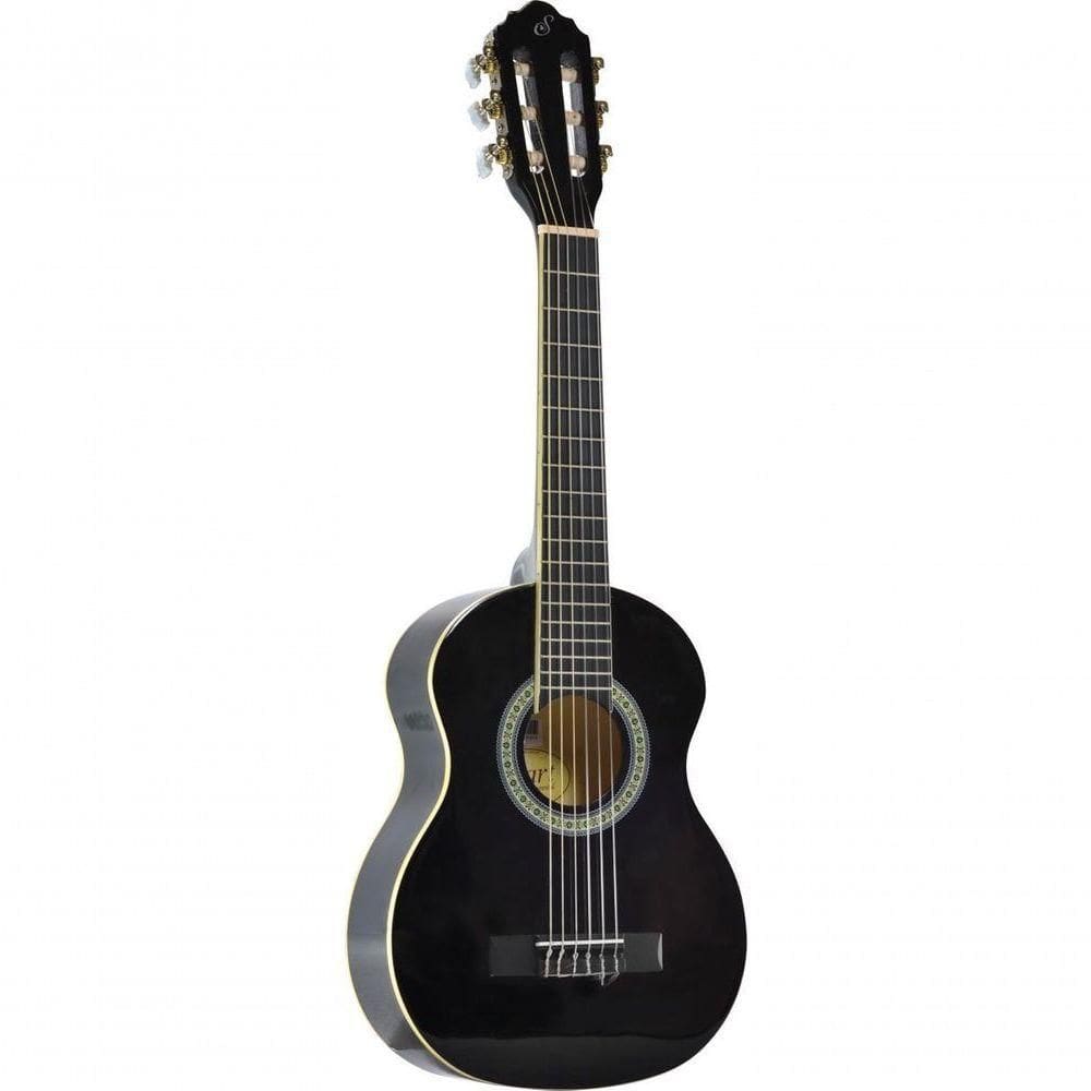 Violão Acústico Infantil 1/4 Nylon 30 Nr-bk na opção de cor Preto.