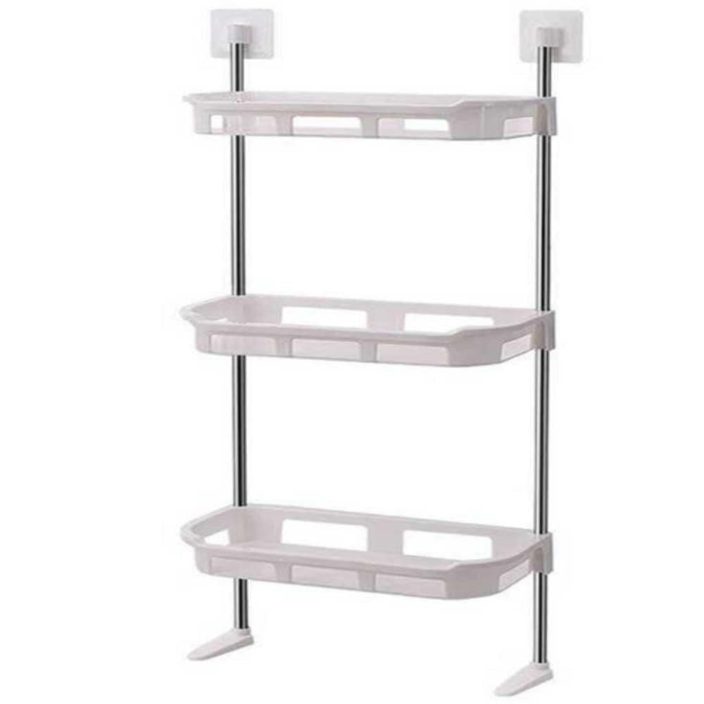 Rack Organizador Banheiro 3 Prateleiras Maquina De Lavar Cozinha Parede Suporte