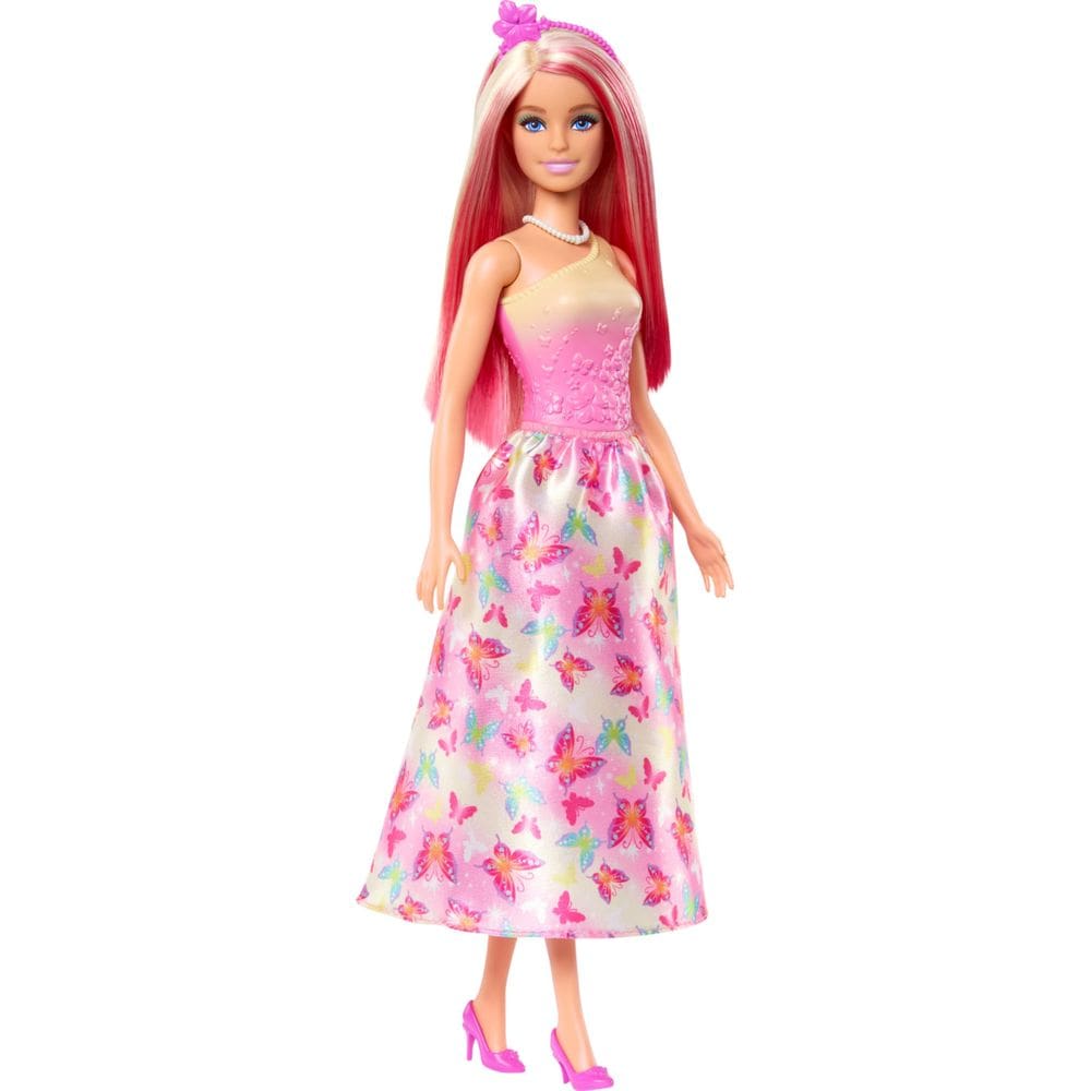 Boneca Barbie Royal com cabelo e acessórios rosa e loiro Fantasy