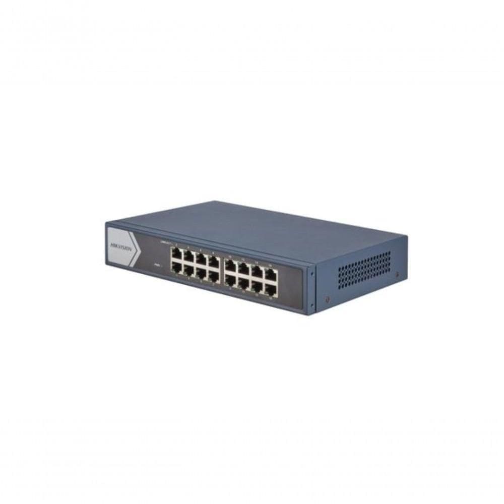Switch Hikvision Gigabit Metalico Ds-3E0516-E(B) 16 Portas 10/100/1000Mbps