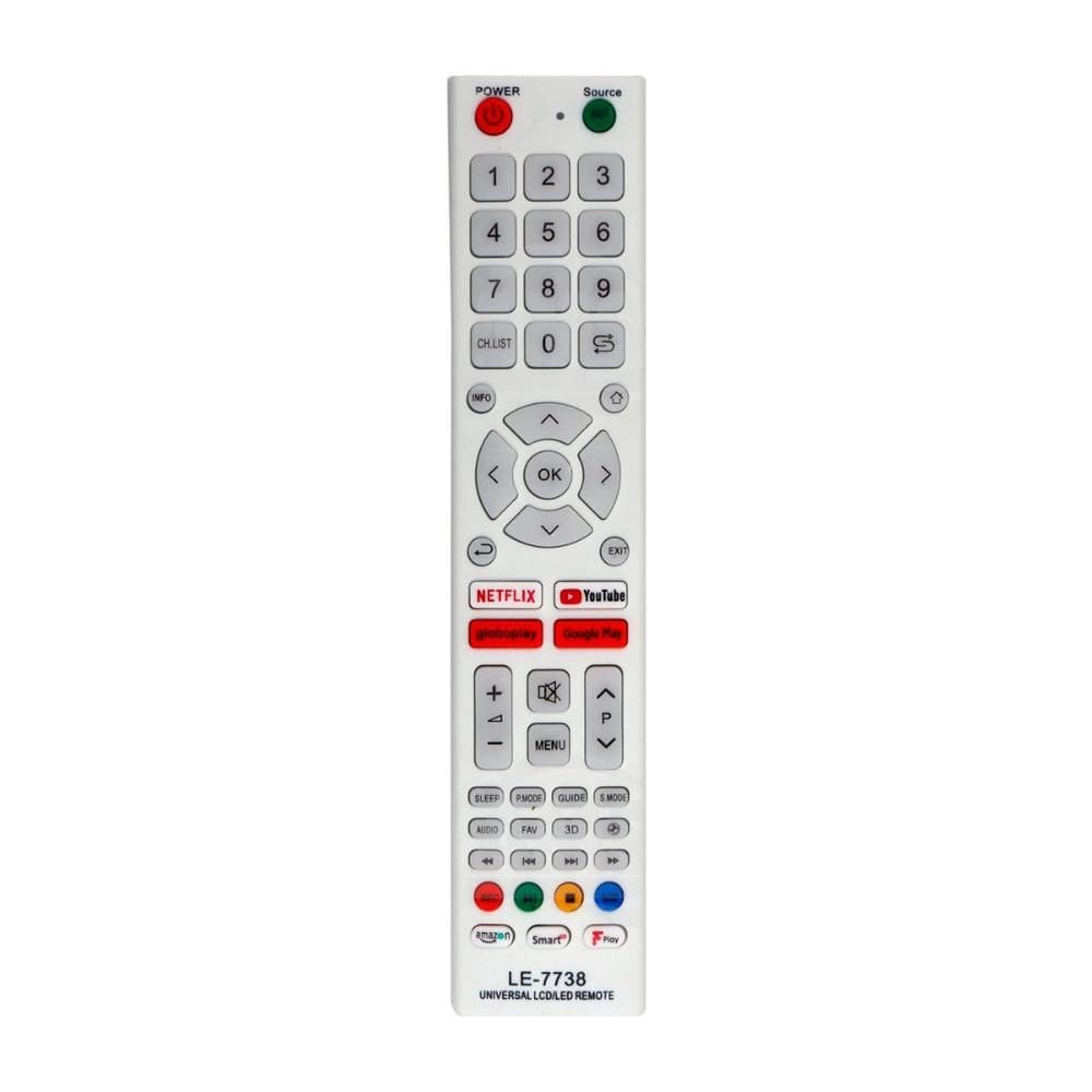 Controle Remoto Universal para Smart Tv - Compatível com as Principais Marcas - Branco - PRF.22701