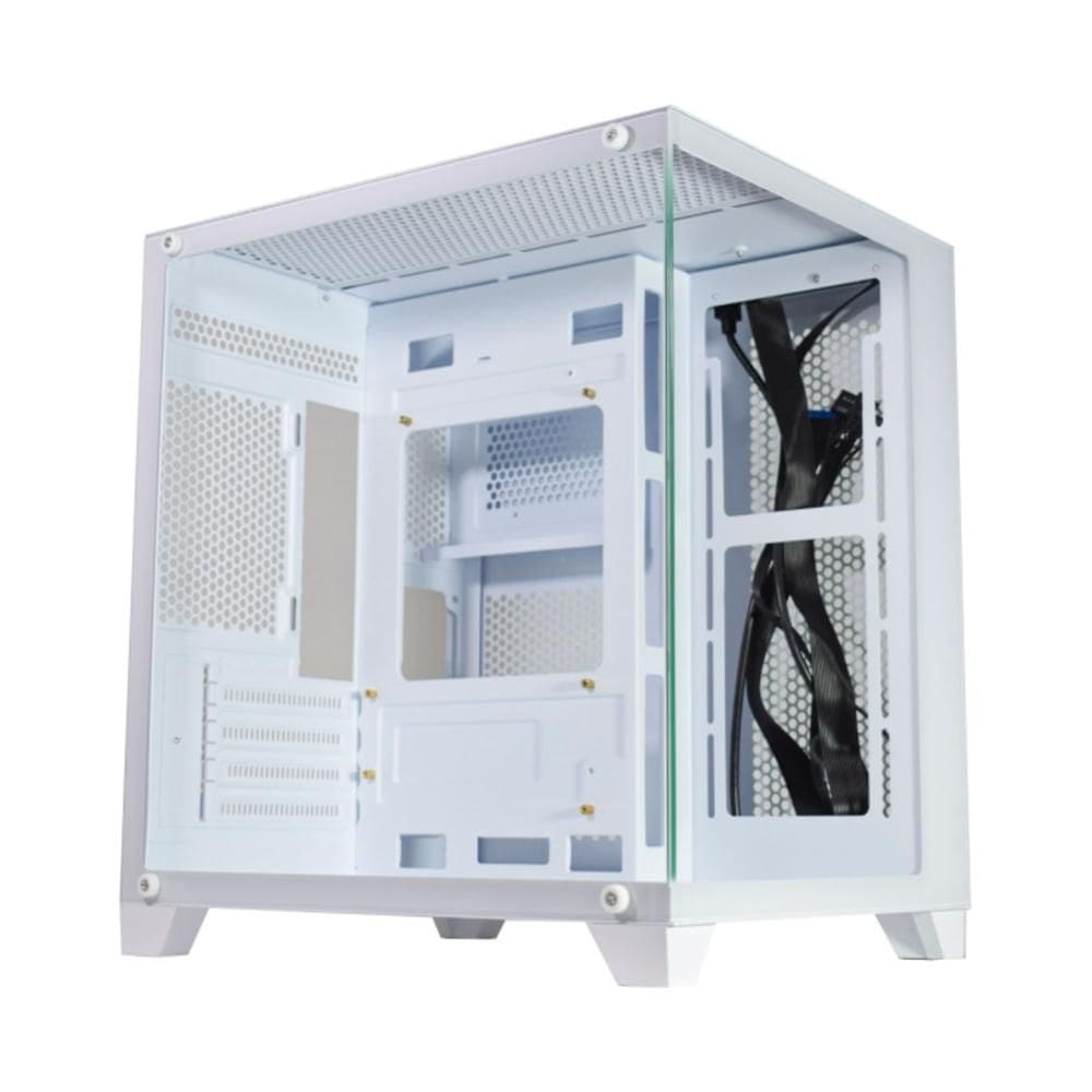 Gabinete Gamer Aquário K-Mex Micro CG-W830 - USB 3.2 - M-ATX - Branco - CGW830RH002CB0X