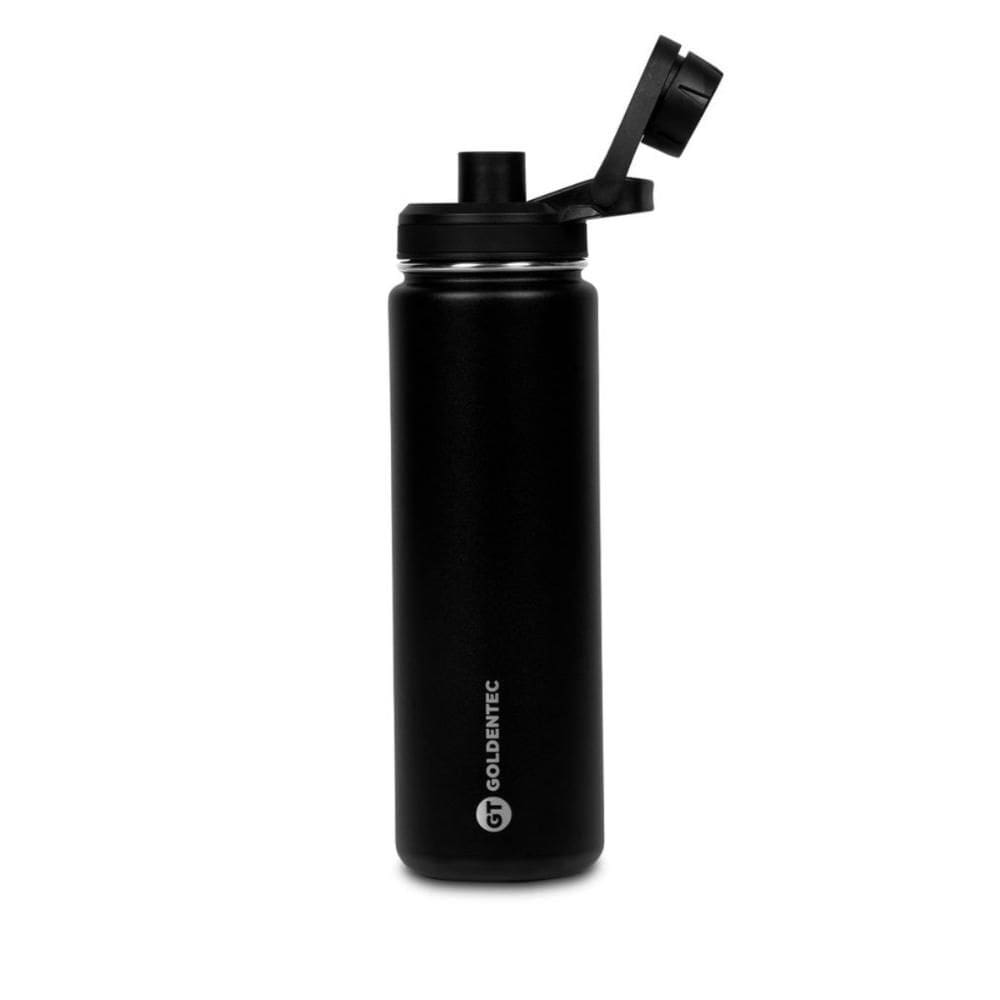 Garrafa Térmica Goldentec Colors - 500ml - Inox - Quente/Frio por ate 24h - BPA Free - Preto - 60194