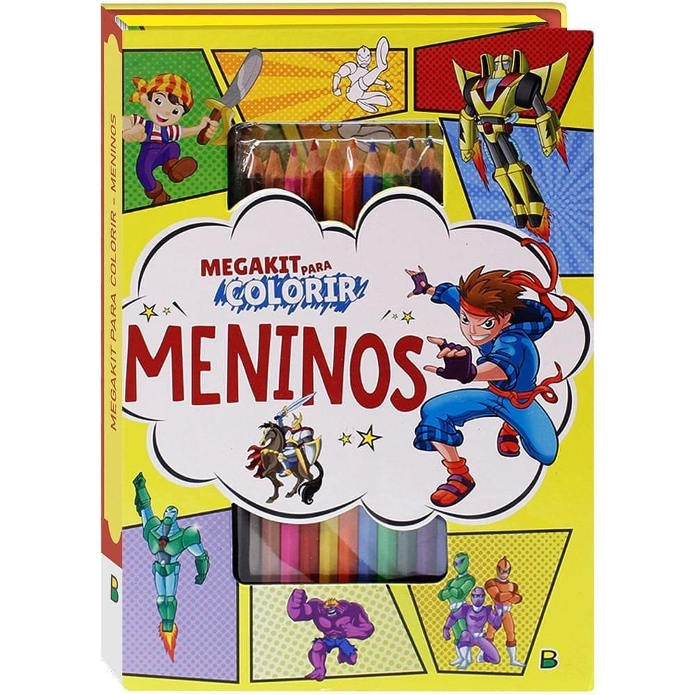 Box Livro Megakit Para Colorir - Todo Livro Meninos