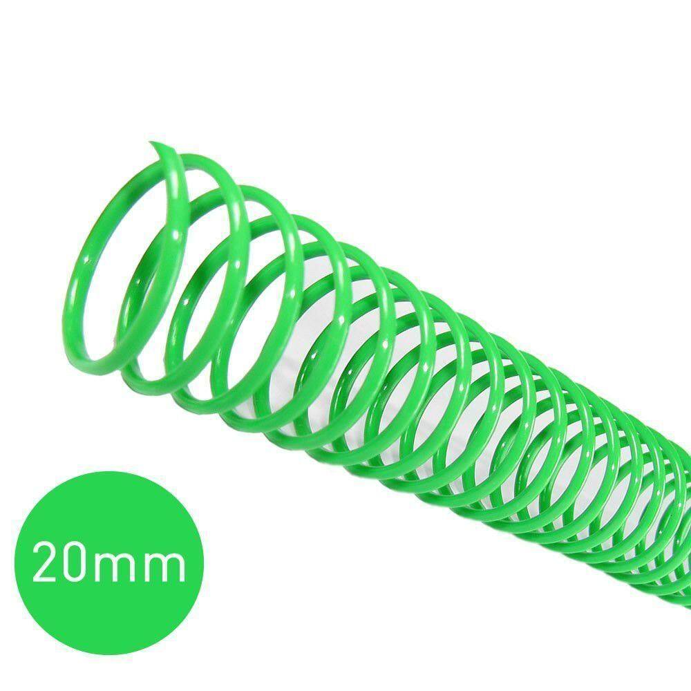 Espiral Para Encadernação Verde 20Mm 120 Folhas 70 Und