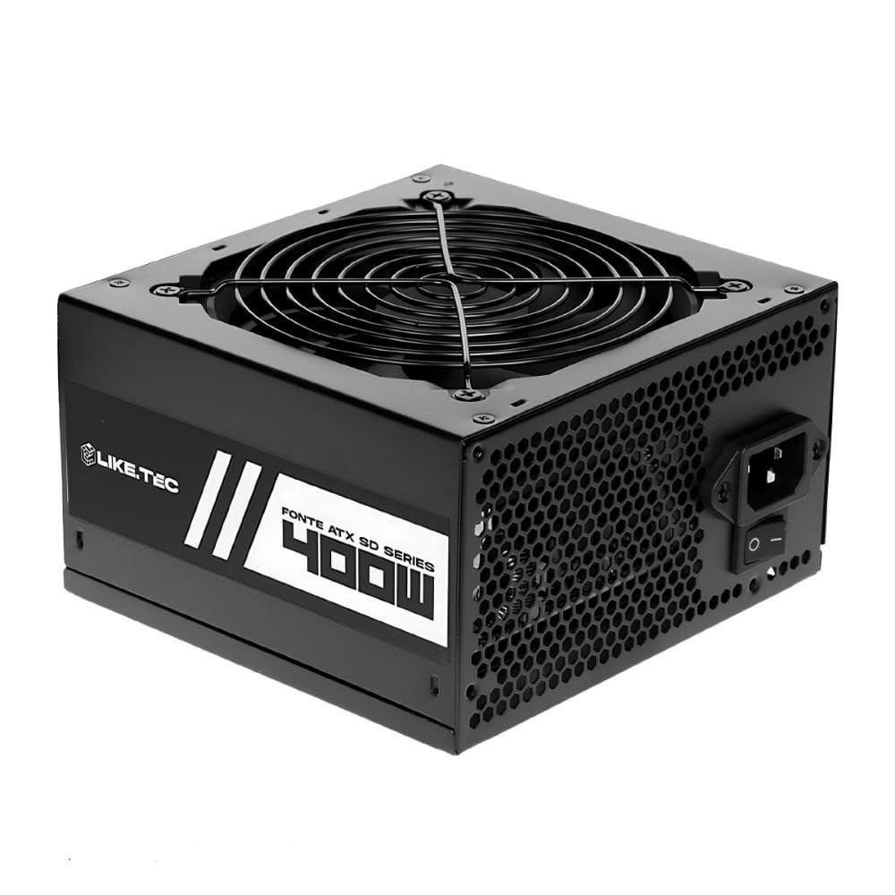Fonte 400W Liketec Steel Diamond - PFC Ativo - Capacitores Japoneses - 80 PLUS® Bronze - Bivolt