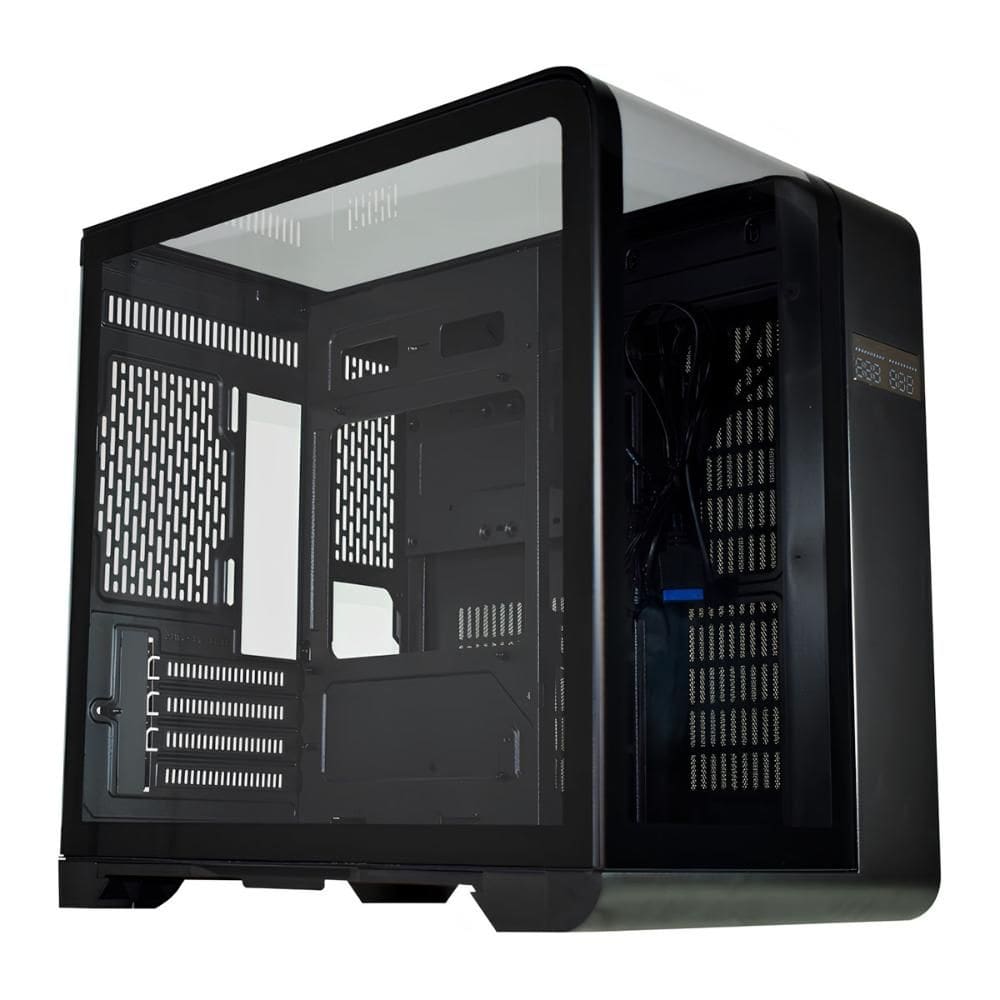 Gabinete Gamer Aquário K-Mex Cyberpunk CG-48KI - Display Digital - USB 3.2 - M-ATX - Preto