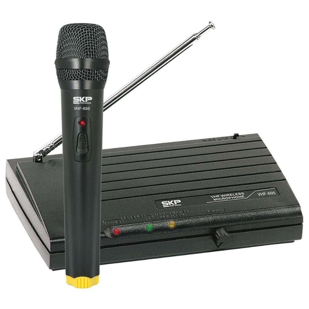 Microfone Sem Fio De Mao, Frequencia Vhf Alcance 50 Metros V
