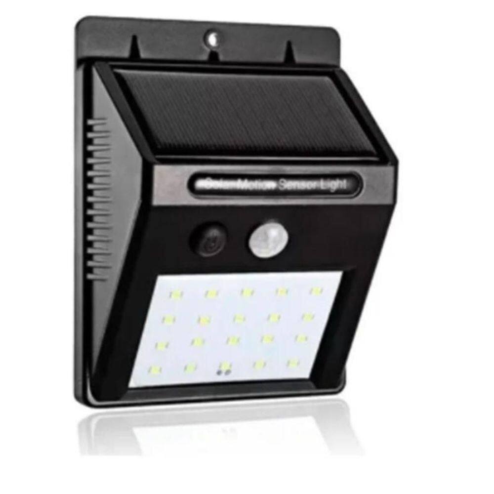 Luminária Solar Arandela A Prova De Agua Iluminar Jardins