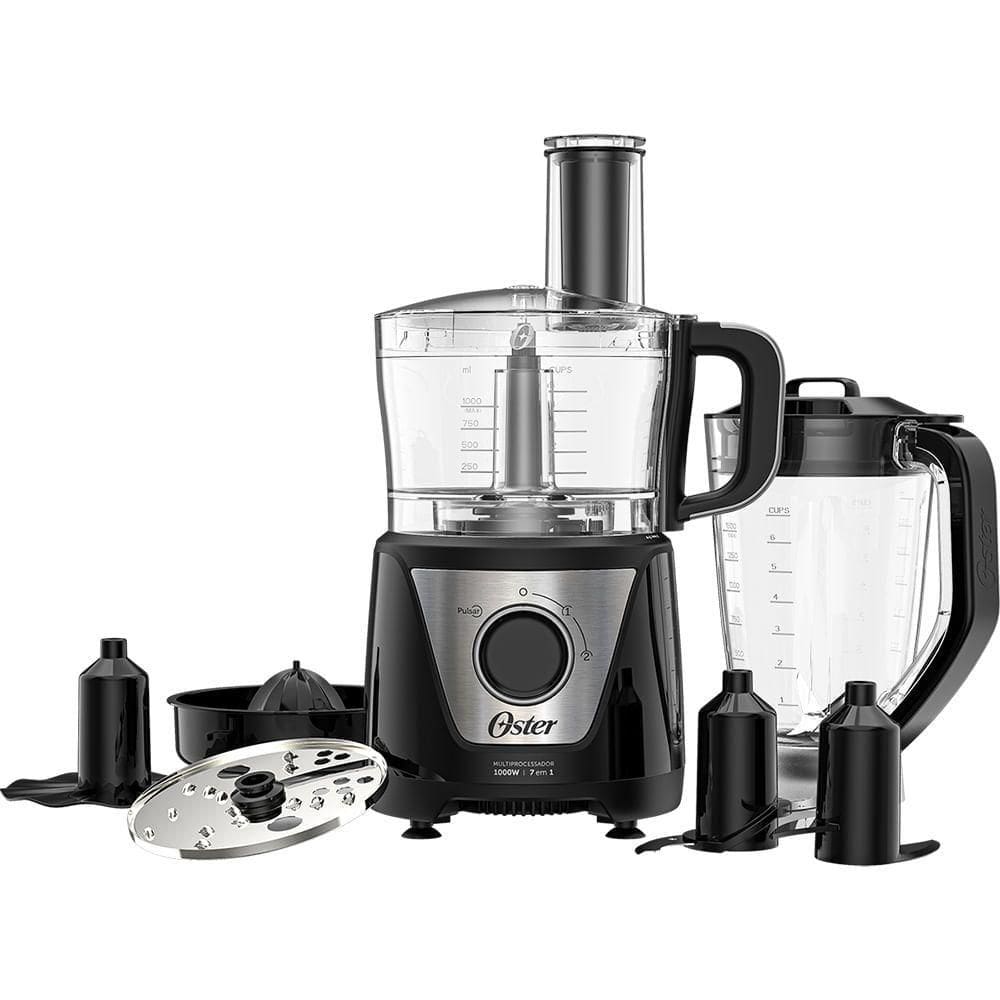 Multiprocessador De Alimentos 7 Em 1 127V Oster Preto