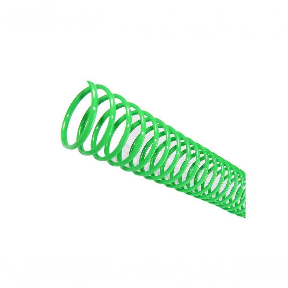 Espiral Para Encadernação Verde 7Mm 25 Folhas 100 Und
