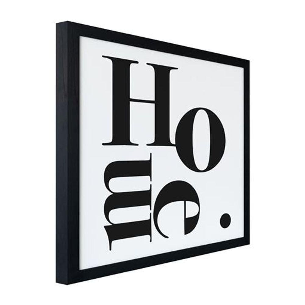 Quadro Decorativo Com Moldura 24x24 - Home