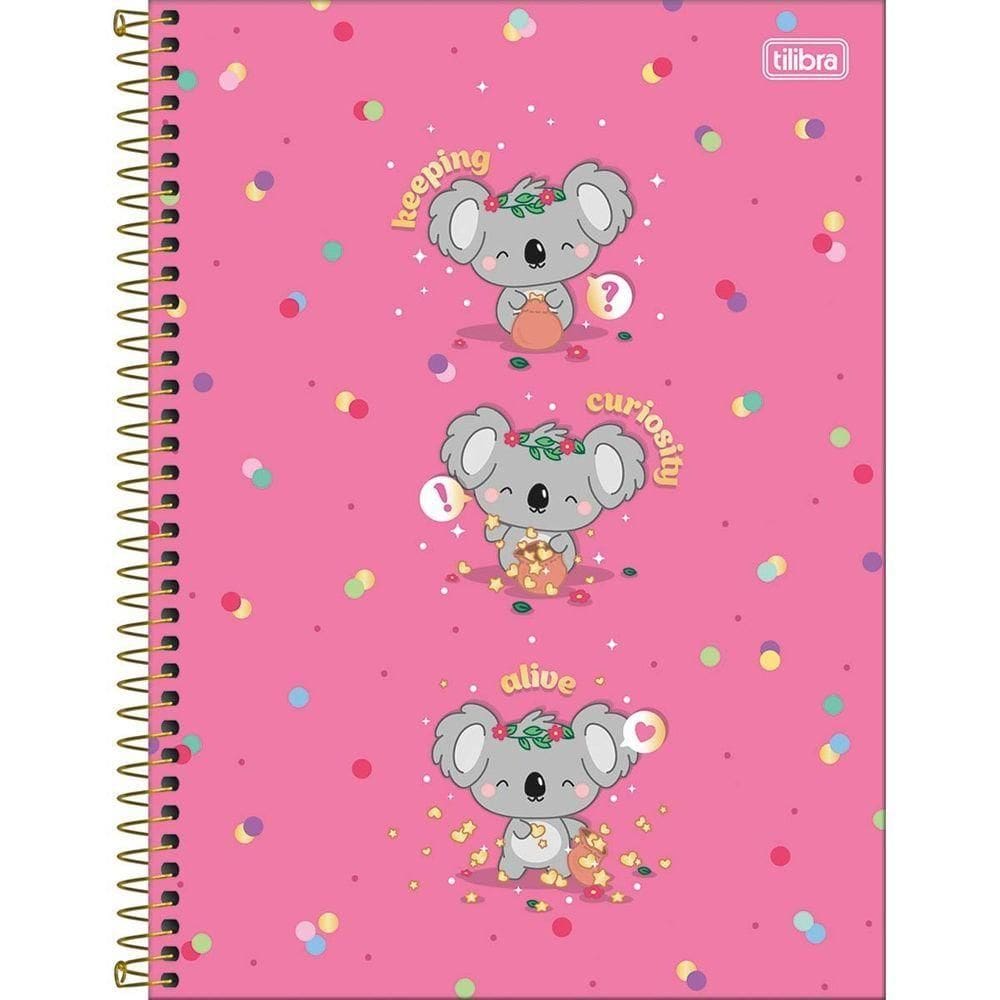 Caderno Universitário Mellow Tilibra Capa Dura Espiral - 10 Matéria 160 Folhas Rosa