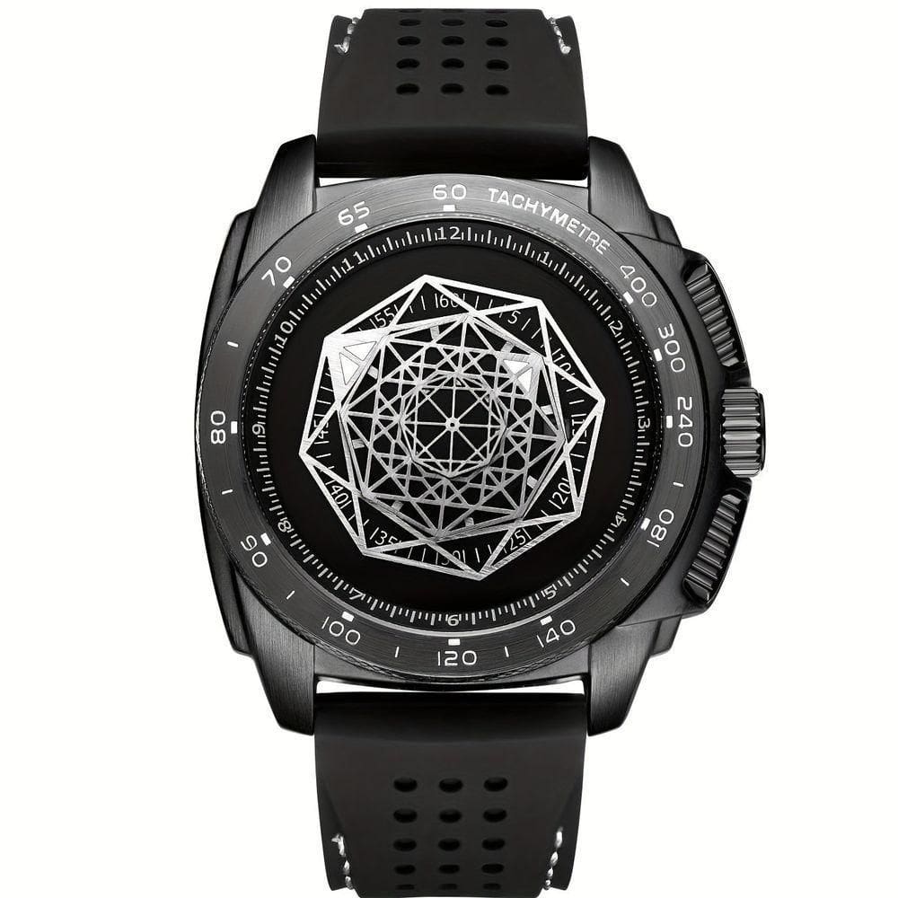 Relógio Esportivo Elegante Multifuncional Luminoso De Silicone Com Design Resistente Preto