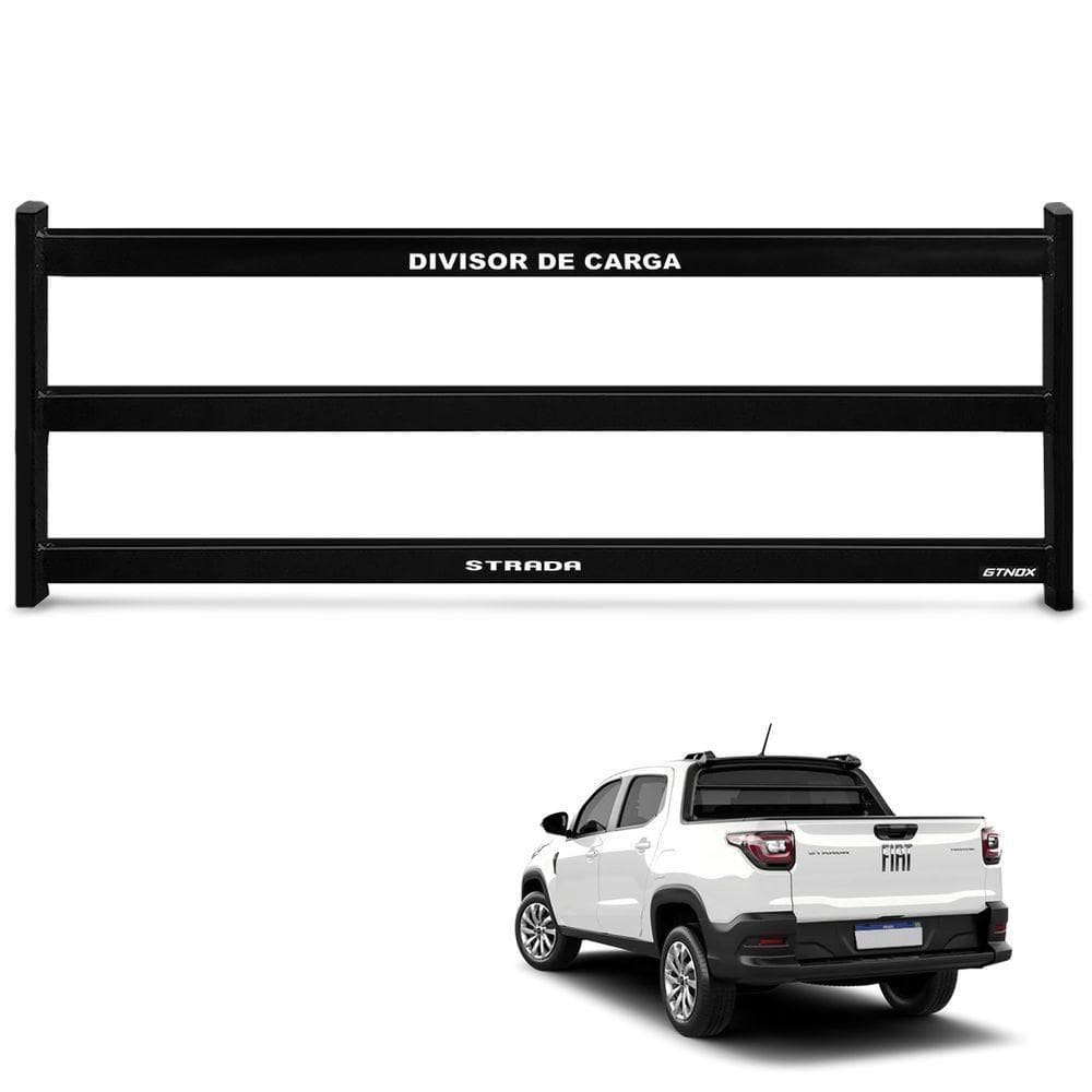Divisor Cargas Caçamba Fiat Strada 2021 A 2025 Reforçado Preto